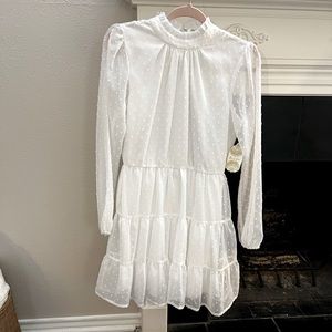 White polka dot dress